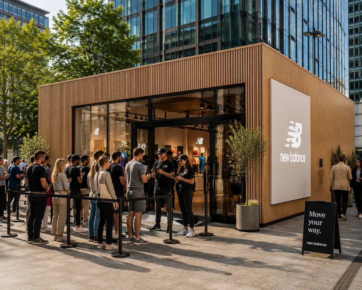 Retail pop-up structure exterior at a shopping event