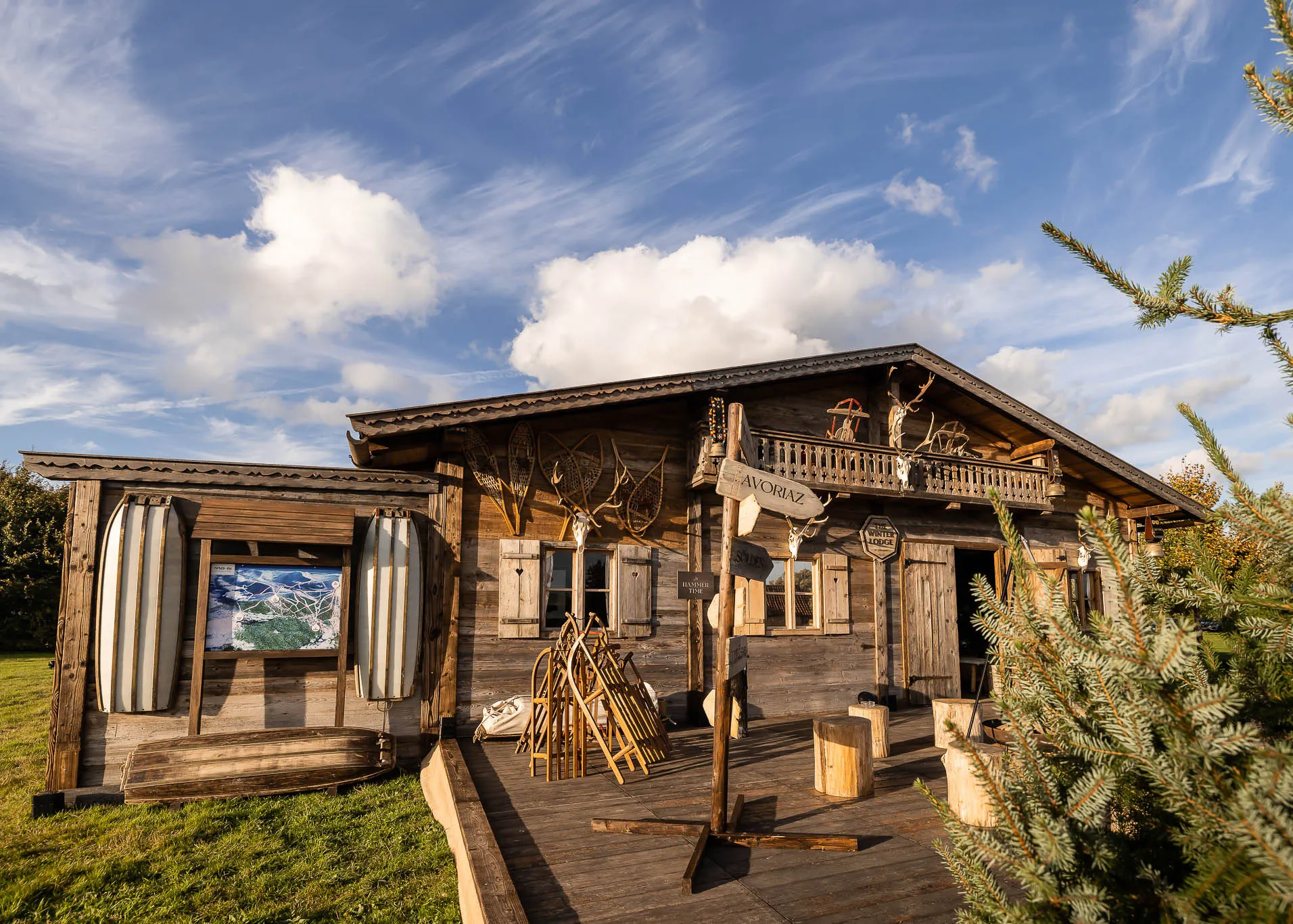 Guests enjoying a relaxed networking event in a rustic venue