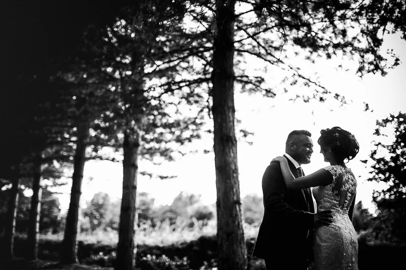 Guests enjoying the woodland wedding atmosphere at The Tree Cathedral