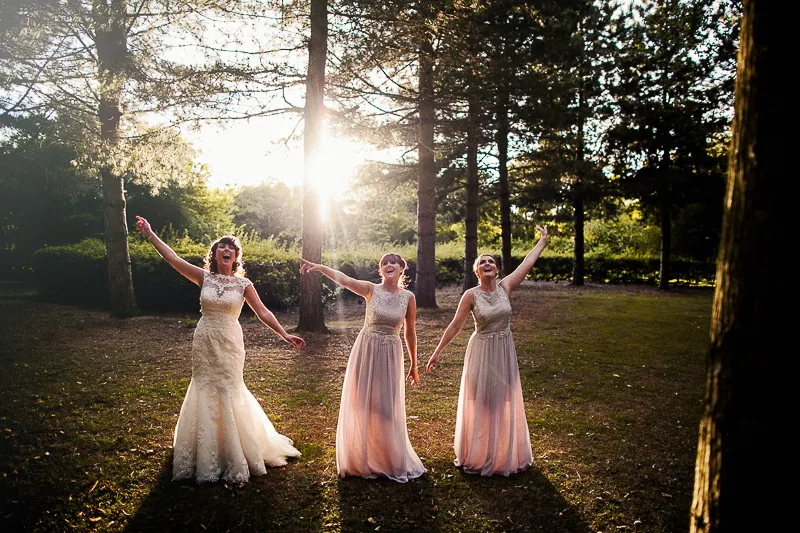 Wedding day scene showing the character and setting of The Tree Cathedral